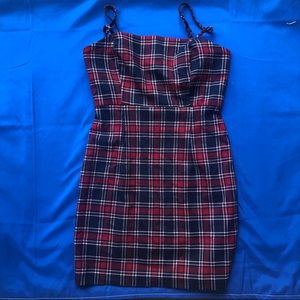 plaid mini dress f21